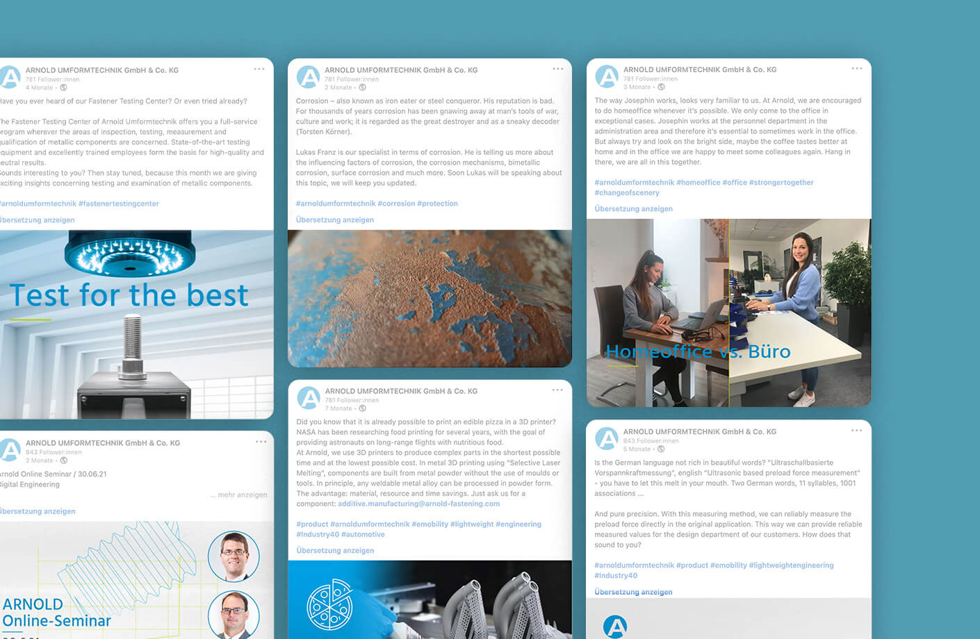 Bild von Facebook Postings erstellt durch Werbeagentur aus Stuttgart